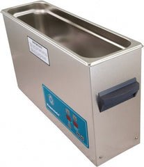 CREST ULTRASONIC - Bench Top Water-Based Ultrasonic Cleaner - 2.5 Gal Max Operating Capacity, Stainless Steel Tank, 10-5/8" High x 20-1/4" Long x 6" Wide, 230 Input Volts - Exact Tooling