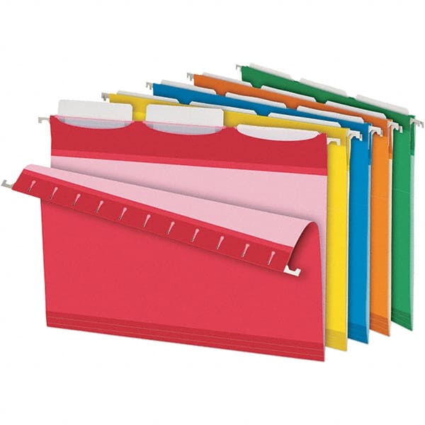 Pendaflex - 8-1/2 x 11", Letter Size, Assorted Colors, Hanging File Folder - 11 Point Stock, 1/3 Tab Cut Location - Exact Tooling
