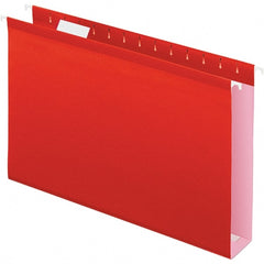 Pendaflex - 8-1/2 x 14", Legal, Red, Hanging File Folder - 11 Point Stock, 1/5 Tab Cut Location - Exact Tooling