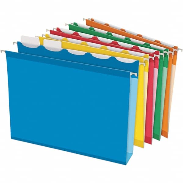 Pendaflex - 8-1/2 x 11", Letter Size, Assorted Colors, Hanging File Folder - 11 Point Stock, 1/5 Tab Cut Location - Exact Tooling