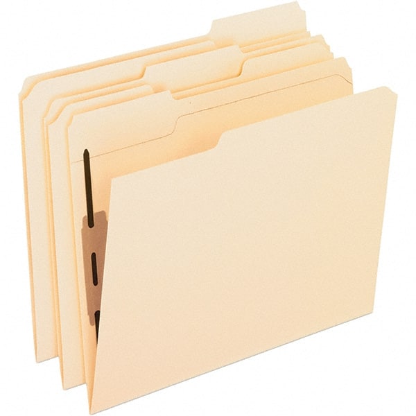 Pendaflex - 8-1/2 x 11", Letter Size, Manila, File Folders with Top Tab - 11 Point Stock, Assorted Tab Cut Location - Exact Tooling