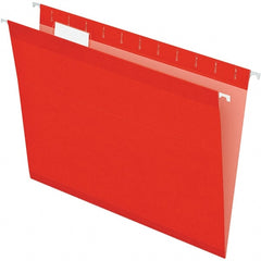 Pendaflex - 8-1/2 x 11", Letter Size, Red, Hanging File Folder - 11 Point Stock, 1/5 Tab Cut Location - Exact Tooling
