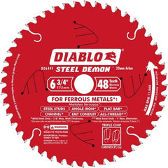 Freud - 6-3/4" Diam, 20mm Arbor Hole Diam, 48 Tooth Wet & Dry Cut Saw Blade - Carbide-Tipped, Burr-Free Action, Standard Round Arbor - Exact Tooling