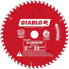 Freud - 5-7/8" Blade Diam, 52 Teeth, Carbide-Tipped Cold Saw Blade - 5/8" Arbor Hole Diam, 0.045" Blade Thickness - Exact Tooling