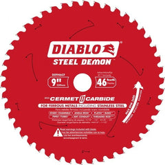 Freud - 9" Blade Diam, 46 Teeth, Carbide-Tipped Cold Saw Blade - 1" Arbor Hole Diam, 1/16" Blade Thickness - Exact Tooling