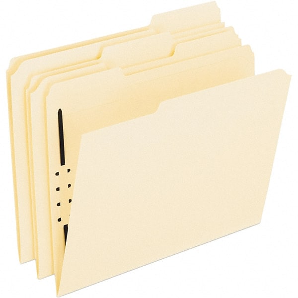 Pendaflex - 8-1/2 x 11", Letter Size, Manila, File Folders with Top Tab - Assorted Tab Cut Location - Exact Tooling
