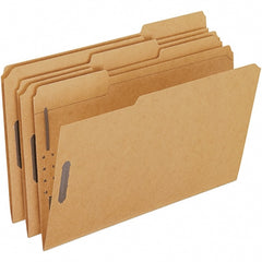 Pendaflex - 8-1/2 x 14", Legal, Brown, File Folders with Top Tab - Assorted Tab Cut Location - Exact Tooling