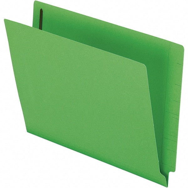 Pendaflex - 8-1/2 x 11", Letter Size, Green, File Folders with End Tab - 11 Point Stock, Straight Tab Cut Location - Exact Tooling