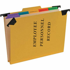 Pendaflex - 11-3/4 x 9-3/4", Letter Size, Yellow, File Folders with Top Tab - 20 Point Stock, 2nd Position Tab Cut Location - Exact Tooling