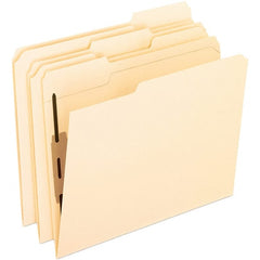 Pendaflex - 8-1/2 x 11", Letter Size, Manila, File Folders with Top Tab - 11 Point Stock, Assorted Tab Cut Location - Exact Tooling