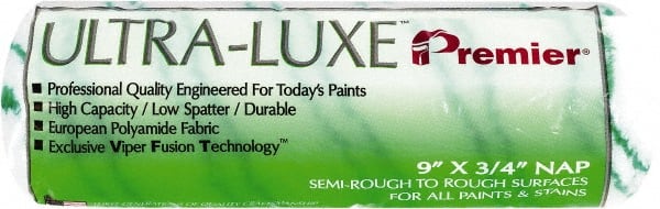 Premier Paint Roller - 3/4" Nap, 9" Wide Paint Roller Cover - Rough Texture, Polyamide - Exact Tooling