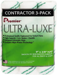 Premier Paint Roller - 3/8" Nap, 9" Wide Paint Roller Cover - Semi-Smooth Texture, Polyamide - Exact Tooling