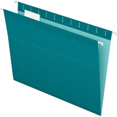 Pendaflex - 8-1/2 x 11", Letter Size, Teal, Hanging File Folder - 11 Point Stock, 1/5 Tab Cut Location - Exact Tooling