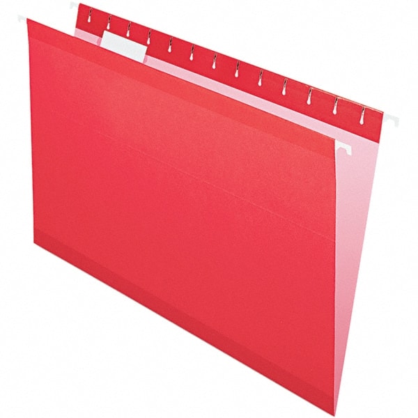 Pendaflex - 8-1/2 x 14", Legal, Red, Hanging File Folder - 11 Point Stock, 1/5 Tab Cut Location - Exact Tooling