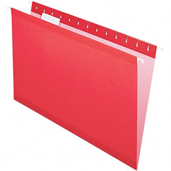 Pendaflex - 8-1/2 x 14", Legal, Red, Hanging File Folder - 11 Point Stock, 1/5 Tab Cut Location - Exact Tooling