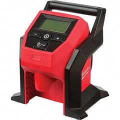 Milwaukee Tool - 12 Volt Automatic Tire Inflator Tool - 120 psi, 26" Hose Length, Tool Only, Auto Shut-Off, Compact, Portable, Anti-Vibration Feet, Weather Resistant, Impact Resistant - Exact Tooling