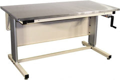 Proline - 72 Wide x 30" Deep x 42" High, Stainless Steel Workbench - Adjustable Height Legs, Beige - Exact Tooling