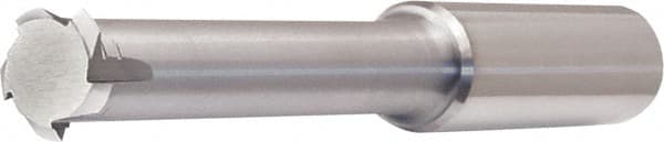 Vargus - 24 Min TPI, Internal Single Profile Thread Mill - 5/16" Noml Diam, 0.224" Cut Diam, 3/8" Shank Diam, 3 Flute, 0.984" Neck Length, 2-7/8" OAL, TiCN Finish - Exact Tooling
