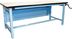 Proline - 72 Wide x 30" Deep x 42" High, Static Dissipative Workbench - T-Molded Edge, Adjustable Height Legs, Blue - Exact Tooling