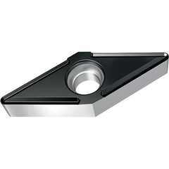 Walter - VBMT FP6 Grade WPP10S Turning Insert - TiCN+Al2O3+(TiCN) Finish, 35° Rhombic, 9.53mm Inscr Circle, 4.76mm Thick, 0.8mm Corner Radius - Exact Tooling