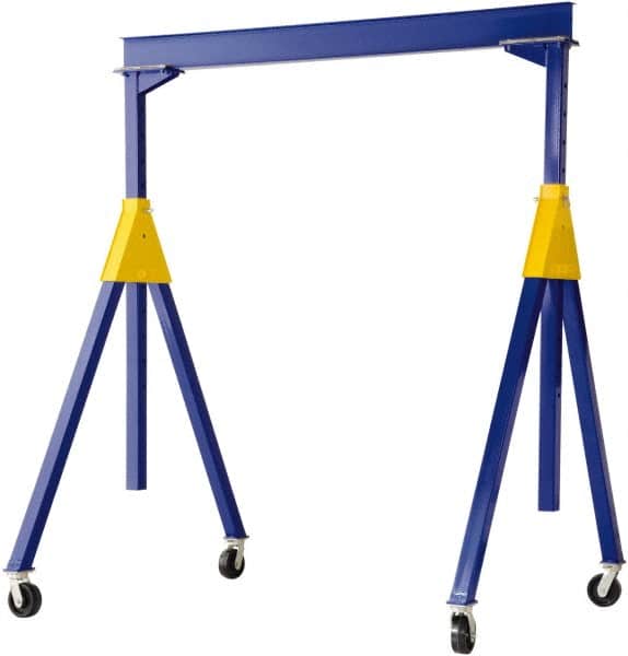 Vestil - 2,000 Lb Load Capacity, Steel Gantry Crane - 15' Span - Exact Tooling