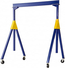 Vestil - 6,000 Lb Load Capacity, Steel Gantry Crane - 20' Span - Exact Tooling