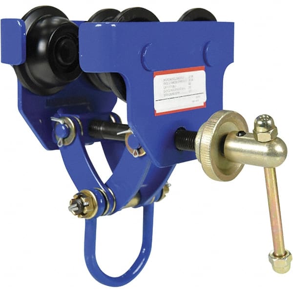 Vestil - 0.3 Ton Capacity Quick Install Manual Trolley - 3" to 5" Flange Width - Exact Tooling