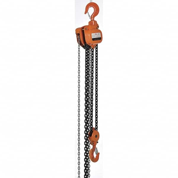 Vestil - 10,000 Lb Lifting Capacity, 20' Lift Height, Hand Hoist - Made from Chain - Exact Tooling