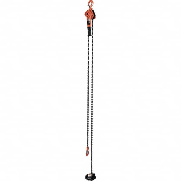 Vestil - 2,000 Lb Lifting Capacity, 20' Lift Height, Lever Hoist - Made from Chain - Exact Tooling