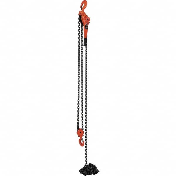 Vestil - 12,000 Lb Lifting Capacity, 20' Lift Height, Lever Hoist - Made from Chain - Exact Tooling