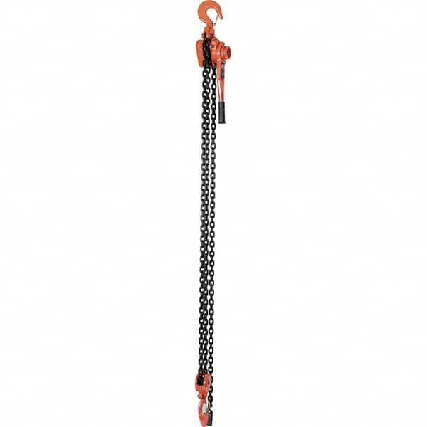 Vestil - 12,000 Lb Lifting Capacity, 10' Lift Height, Lever Hoist - Made from Chain - Exact Tooling