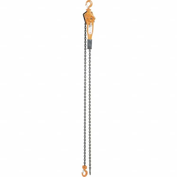 Vestil - 1,500 Lb Lifting Capacity, 10' Lift Height, Lever Hoist - Made from Chain - Exact Tooling