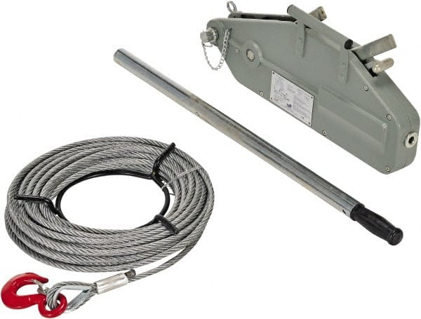Vestil - 3,000 Lb Lifting Capacity, 60' Lift Height, Puller Hoist - Made from Wire Rope - Exact Tooling