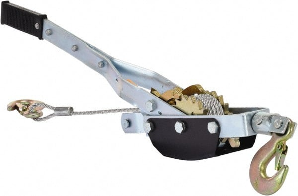 Vestil - 2,000 to 4,000 Lb Lifting Capacity, 10' Lift Height, Puller Hoist - Made from Wire Rope - Exact Tooling