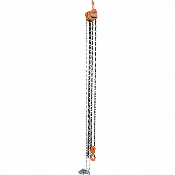 Vestil - 6,000 Lb Lifting Capacity, 15' Lift Height, Hand Hoist - Made from Chain - Exact Tooling