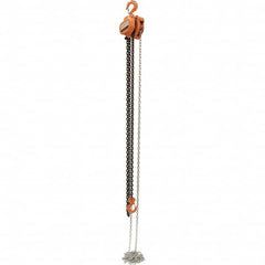 Vestil - 3,000 Lb Lifting Capacity, 15' Lift Height, Hand Hoist - Made from Chain - Exact Tooling