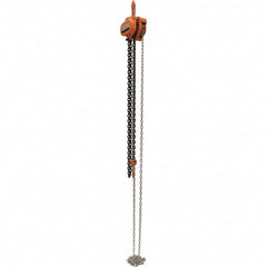 Vestil - 3,000 Lb Lifting Capacity, 10' Lift Height, Hand Hoist - Made from Chain - Exact Tooling