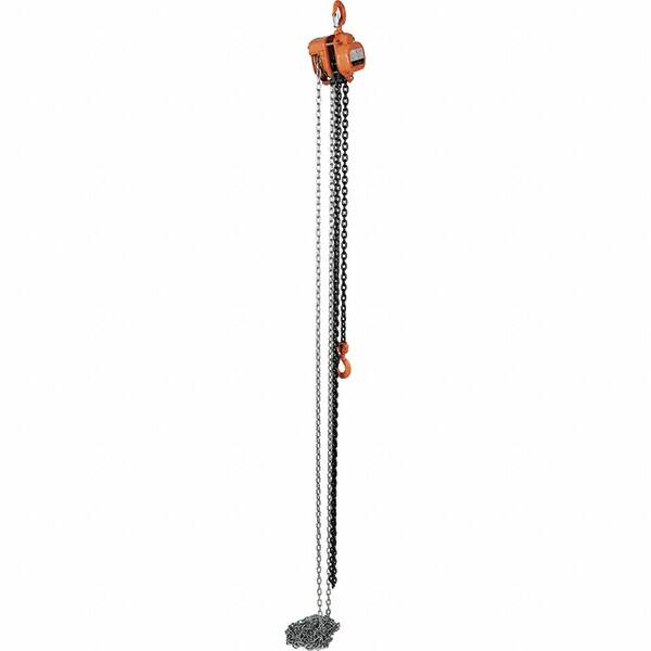 Vestil - 2,000 Lb Lifting Capacity, 15' Lift Height, Hand Hoist - Made from Chain - Exact Tooling