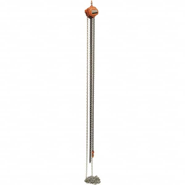 Vestil - 1,000 Lb Lifting Capacity, 20' Lift Height, Hand Hoist - Made from Chain - Exact Tooling