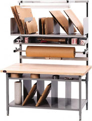 Proline - 72 Wide x 30" Deep x 36" High, Maple Workbench - Adjustable Height Legs, Gray - Exact Tooling