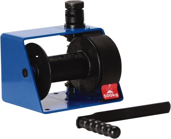 Vestil - 1,000 Lb Cable Limit x 45' Winch Cable Worm Gear Winch - 7" Long x 10-1/4" Deep x 7" High - Exact Tooling