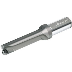 Walter - 96mm Max Drill Depth, 4xD, 24mm Diam, Indexable Insert Drill - 2 Inserts, 25mm Shank Diam, Straight Shank - Exact Tooling