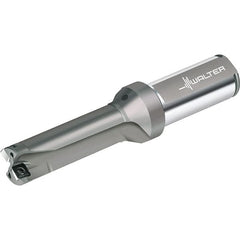 Walter - 90mm Max Drill Depth, 3xD, 30mm Diam, Indexable Insert Drill - 2 Inserts, 32mm Shank Diam, Straight Shank - Exact Tooling