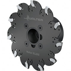 Walter - Arbor Connection, 4mm Cutting Width, 38mm Depth of Cut, 6.3mm Cutter Diam, 1-1/2" Hole DIam, 14 Tooth Indexable Slotting Cutter - F5055 Toolholder, SX-4.. Insert, Right Hand Cutting Direction - Exact Tooling