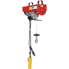 Vestil - 0.2 Ton Capacity, 30 FPM Lift Speed, 115 Volt, Cable Hoist Puller - 18 & 36' Max Lift - Exact Tooling