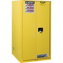 Justrite - 2 Door 5 Shelf 96 Gal Safety Cabinet for Combustible Liquids - Exact Tooling