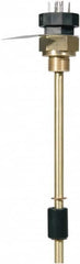 Barksdale - 140°F Normally Closed, Liquid Level & Temperature Switch - 2.95" Level Normally Open, 3/4" NPT Male, DIN 43650 Plug - Exact Tooling