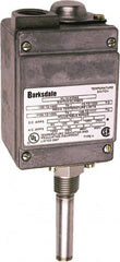Barksdale - -50 to 200°F Local Mount Temperature Switch - 1/2" NPT, 9/16 x 2-25/32 Rigid Stem, 304 Stainless Steel, ±1% of mid-60% of F.S. - Exact Tooling