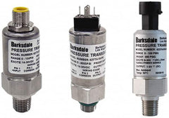 Barksdale - 500 Max psi, ±0.5% Accuracy, 1/4-18 NPT (Male) Connection Pressure Transducer - 4 to 20mA Output Signal, Subminiature DIN 43650 Wetted Parts, 1/4" Thread, -40 to 185°F, 28 Volts - Exact Tooling