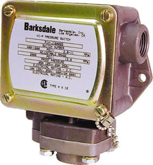 Barksdale - 6 to 340 psi Adjustable Range, 2,000 Max psi, Diaphragm Piston Pressure Switch - 1/4 NPT Female, Screw Terminals, SPDT Contact, SS Wetted Parts, 2% Repeatability - Exact Tooling